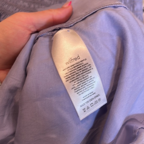 Wilfred Allegoria Poplin square neck Blue Midi Dress - Picture 7 of 8